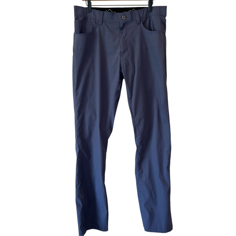 Eddie Bauer Mens Size 36x24 Blue Nylon Stretch Tech Outdoor Straight Pants